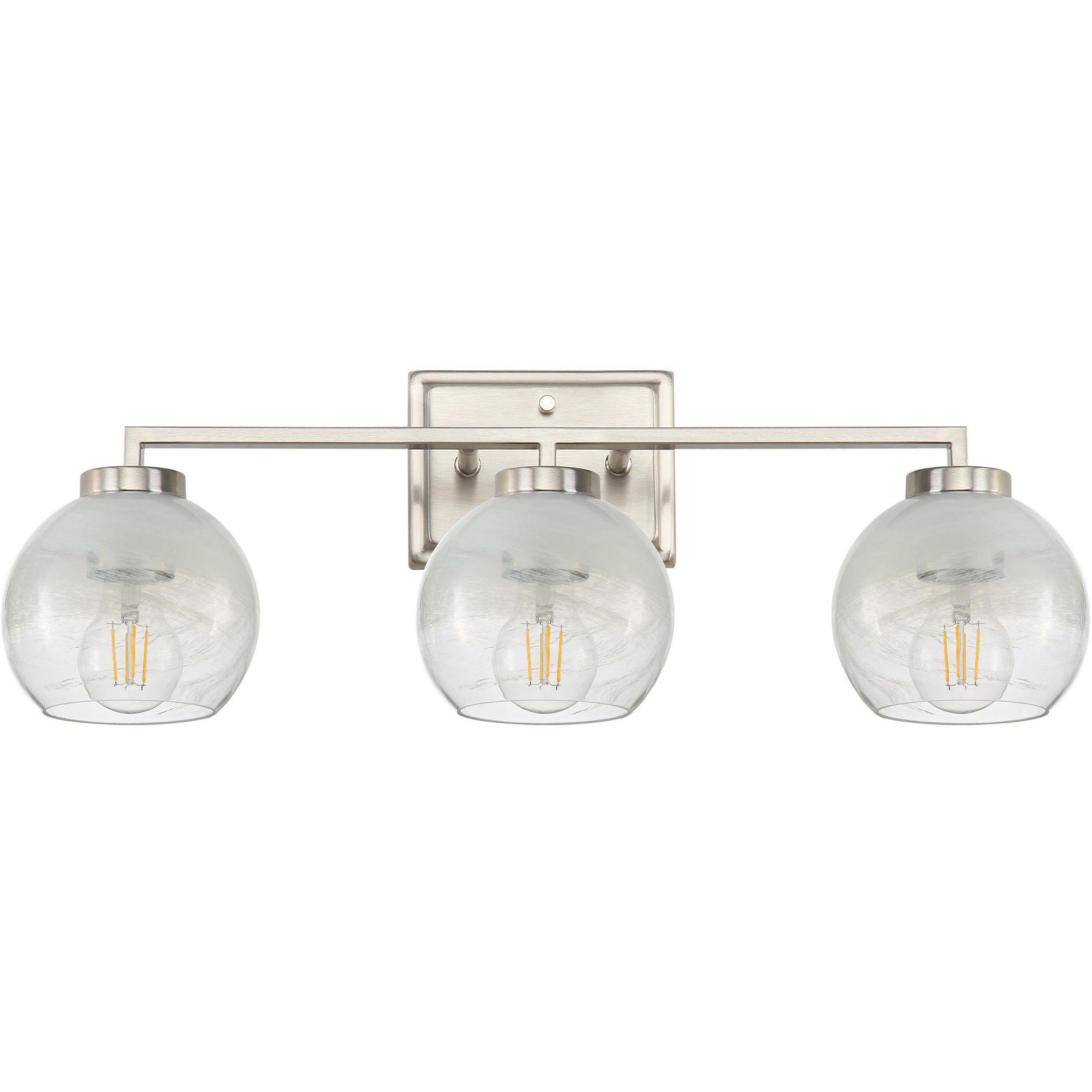 Yep Elliott Vanity Wall Light in Pewter, Clear Glass