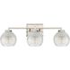 Yep Elliott Vanity Wall Light in Pewter, Clear Glass