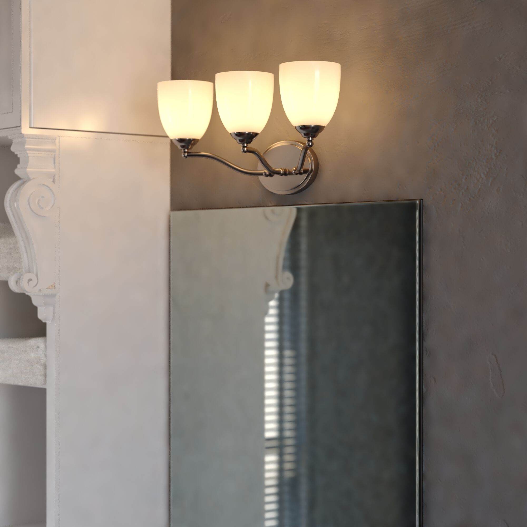 Bellwood 3 Light 21.75 inch Satin Nickel Bathroom Light Wall Light