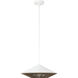 Alora Mood Daphne 1 Light 15 inch White and Brown Cotton Rope Pendant Ceiling Light