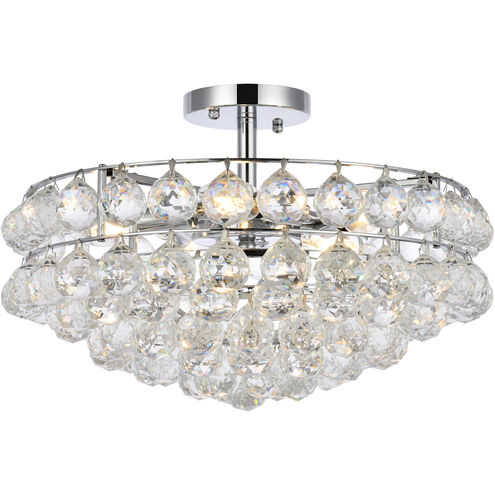 Savannah 5 Light 18 inch Chrome Flush Mount Ceiling Light