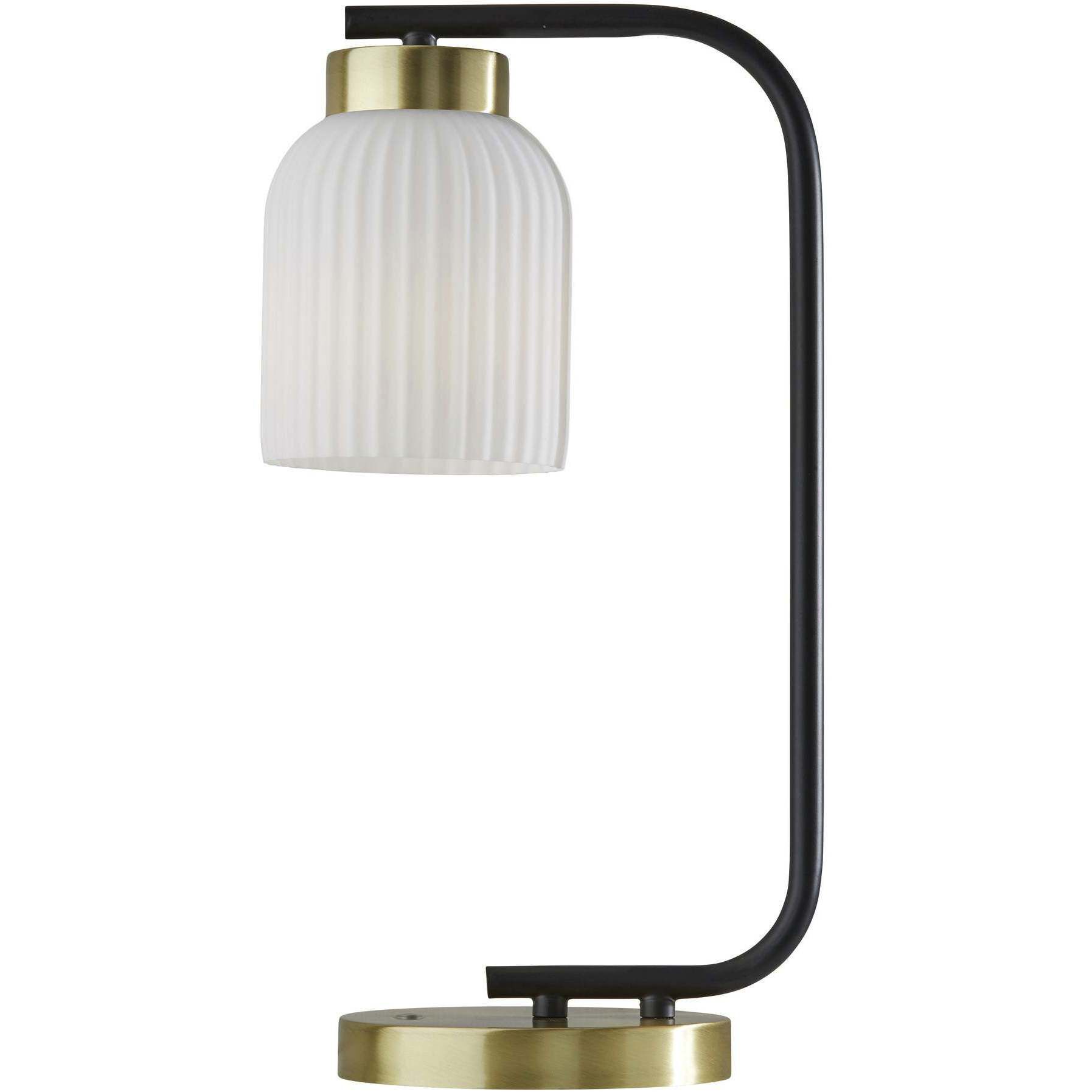 Sophia 21.65 inch 9.00 watt Black and Antique Brass Desk Lamp Portable Light