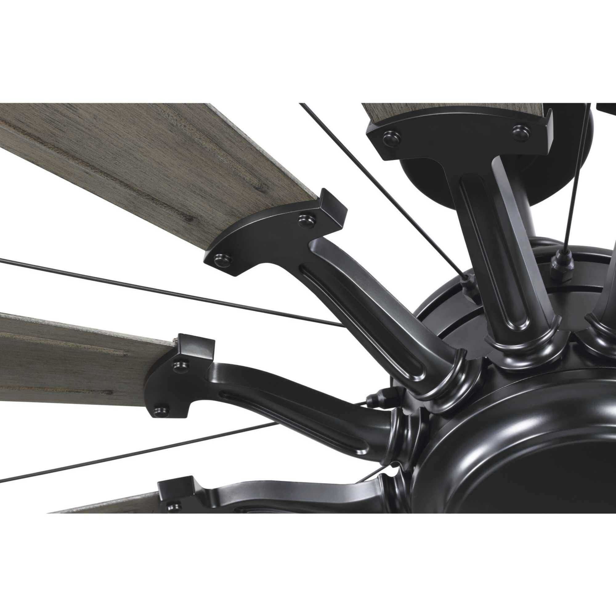 Springer II 60 inch Matte Black with Distressed Charcoal (Painted) Blades Ceiling Fan
