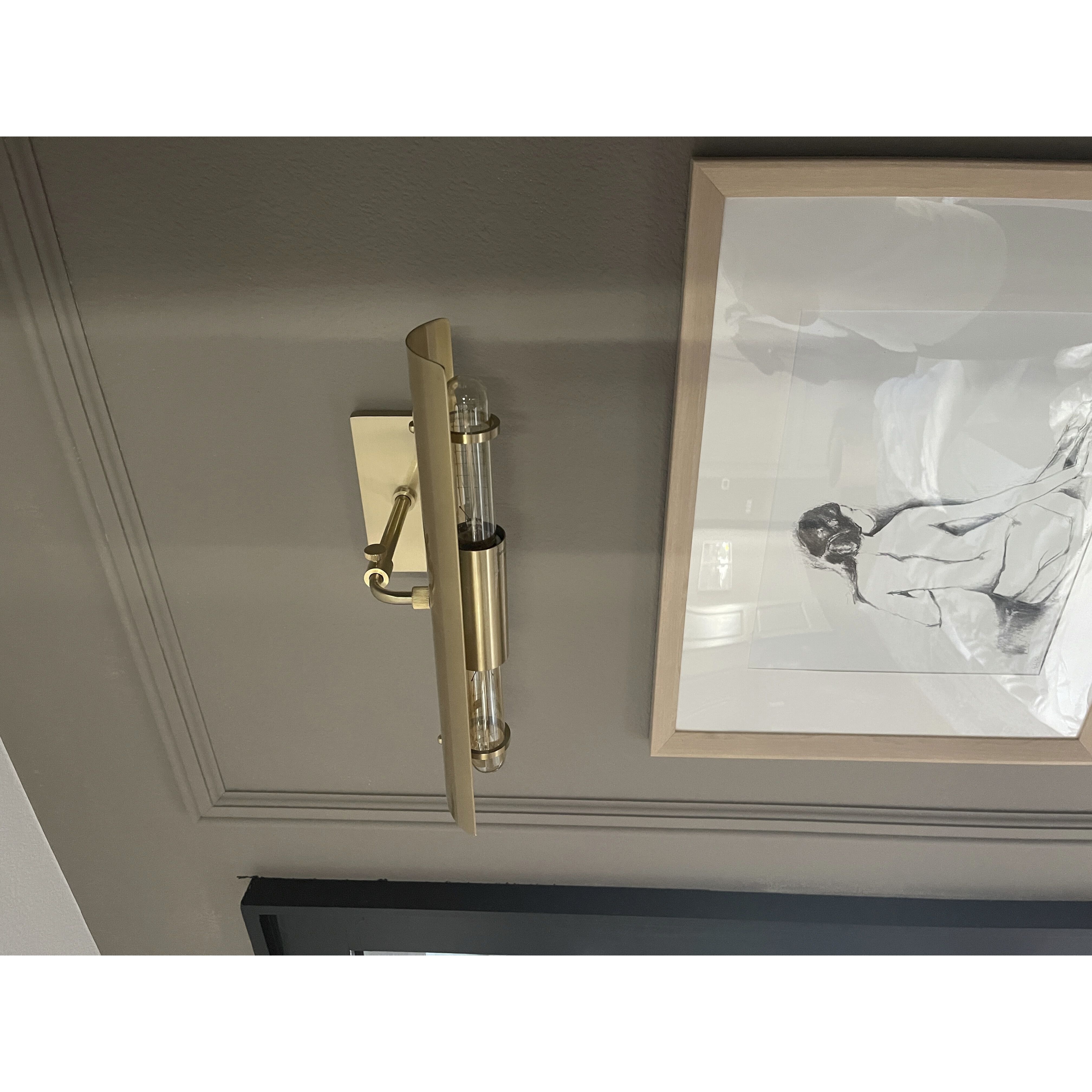 Raelynn 120 watt 15 inch Aged Brass Picture Light Wall Light