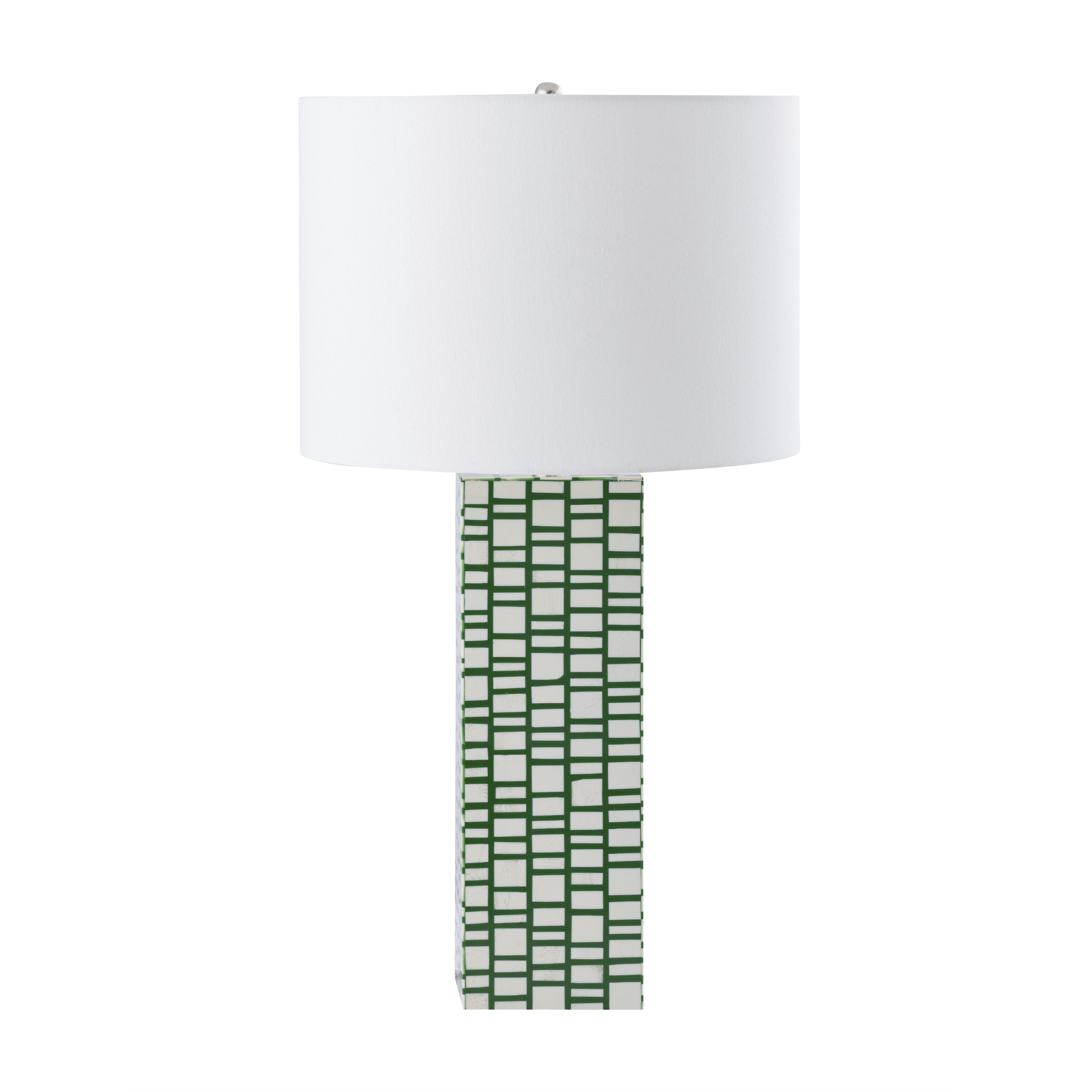Etten 27 inch 9 watt Green with White Table Lamp Portable Light