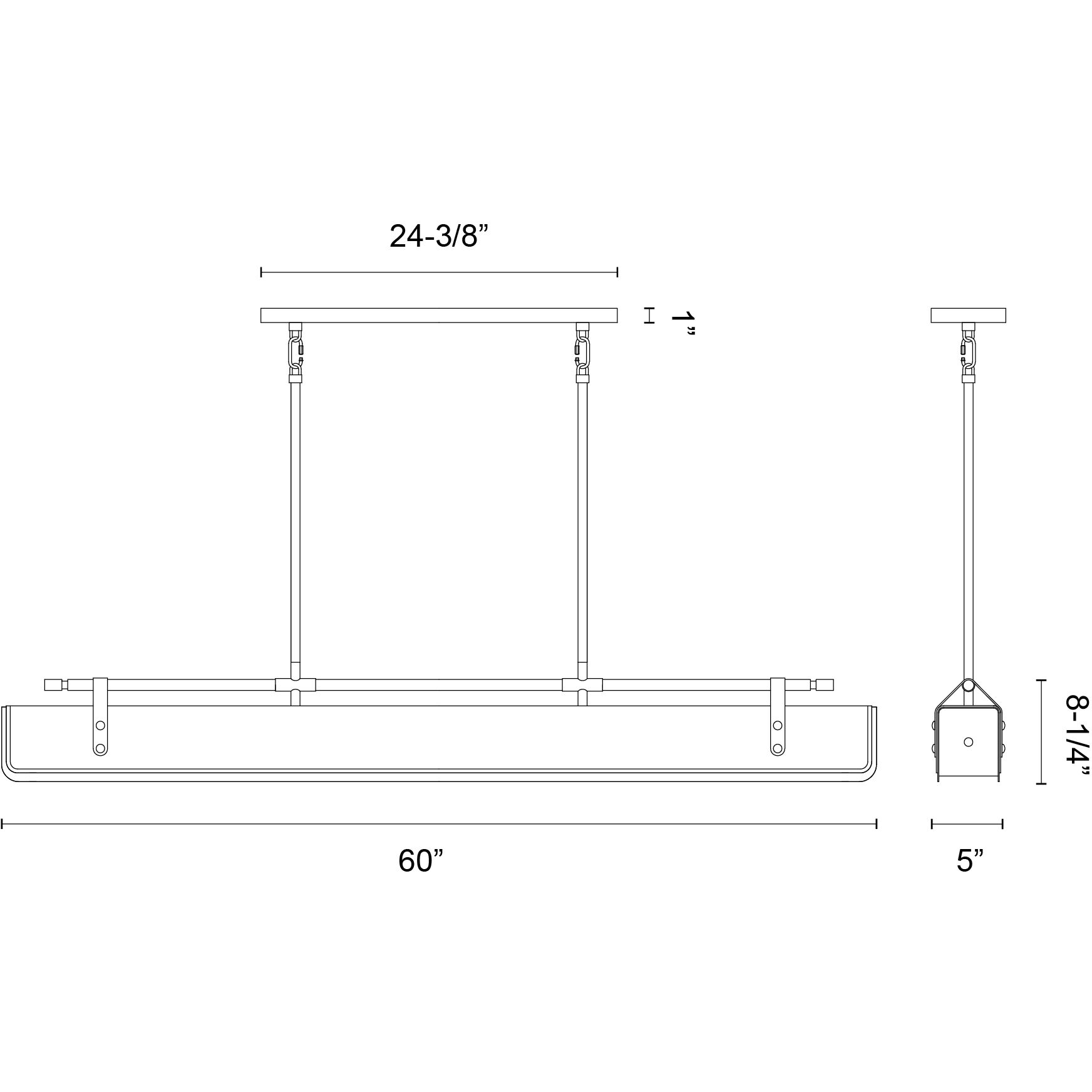Valise Pendant Ceiling Light in Vintage Brass and Tuxedo Leather