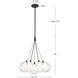 Bolla LED 16.5 inch Opal Glass Chandelier Ceiling Light in Steel, Matte Opal Glass