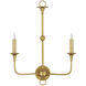 Nottaway 2 Light 17.75 inch Contemporary Gold Leaf Wall Sconce Wall Light