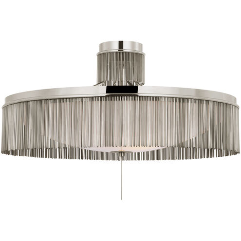 Fisher Weisman Sutton LED 32 inch Polished Nickel Flush Mount Ceiling Light