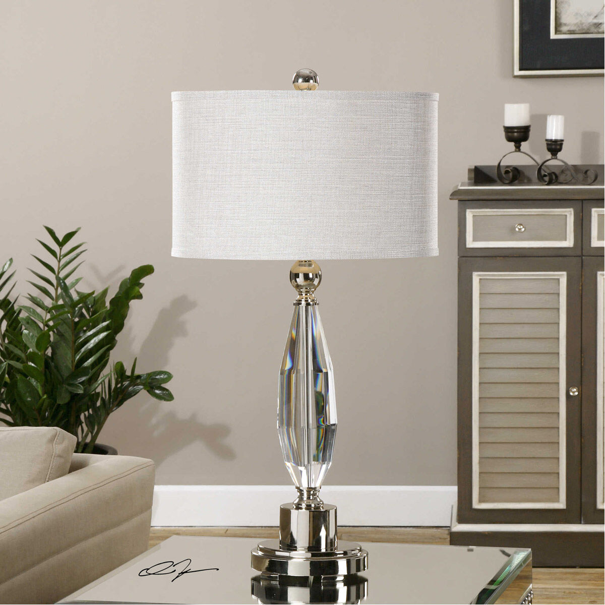 Torlino 31 inch 150 watt Polished Nickel Lamps Portable Light