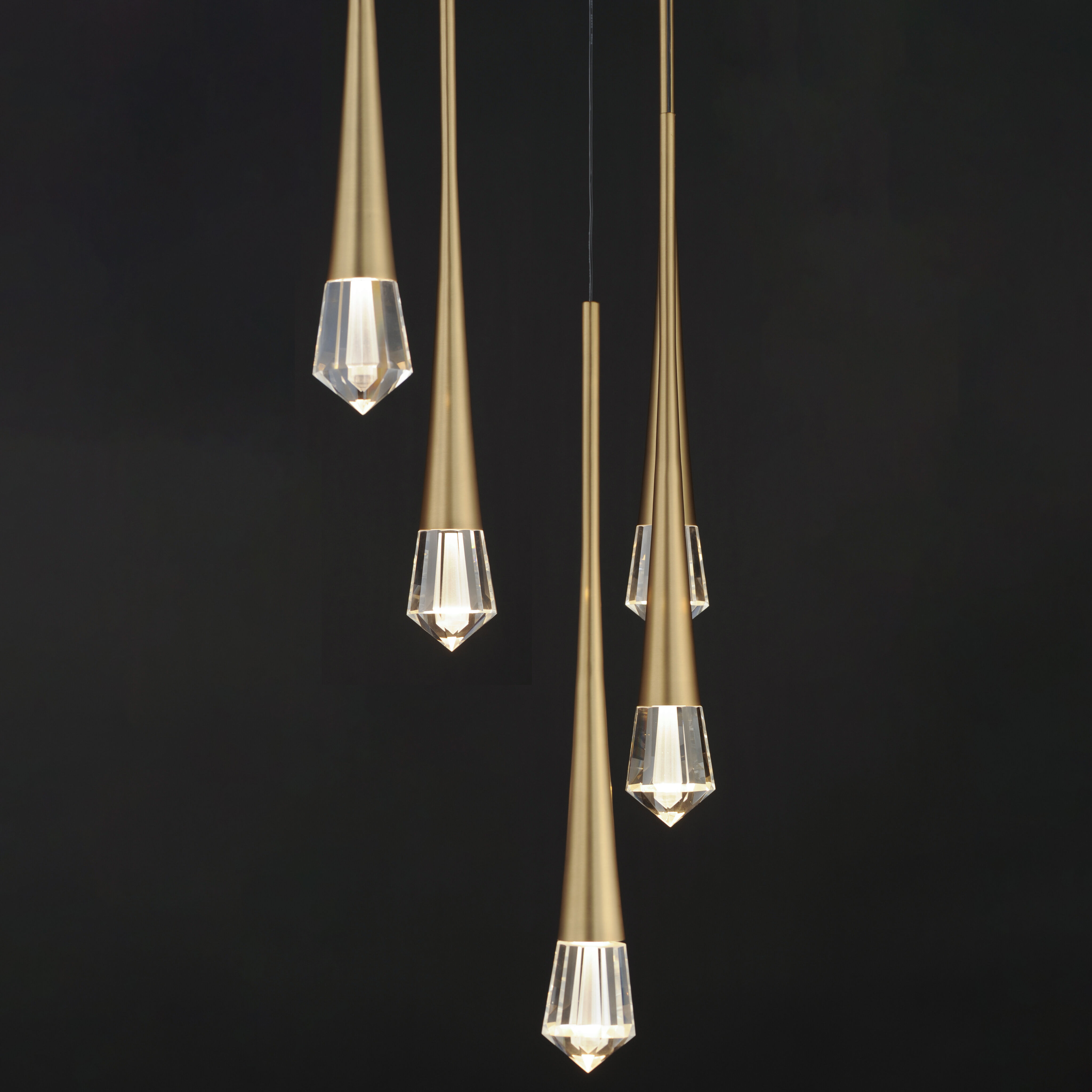Pierce LED 13 inch Gold Multi-Light Pendant Ceiling Light