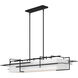 Etch 4 Light 54 inch Black Pendant Ceiling Light in Natural Anna
