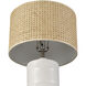 Seymour 24.5 inch 9 watt White Glazed Table Lamp Portable Light