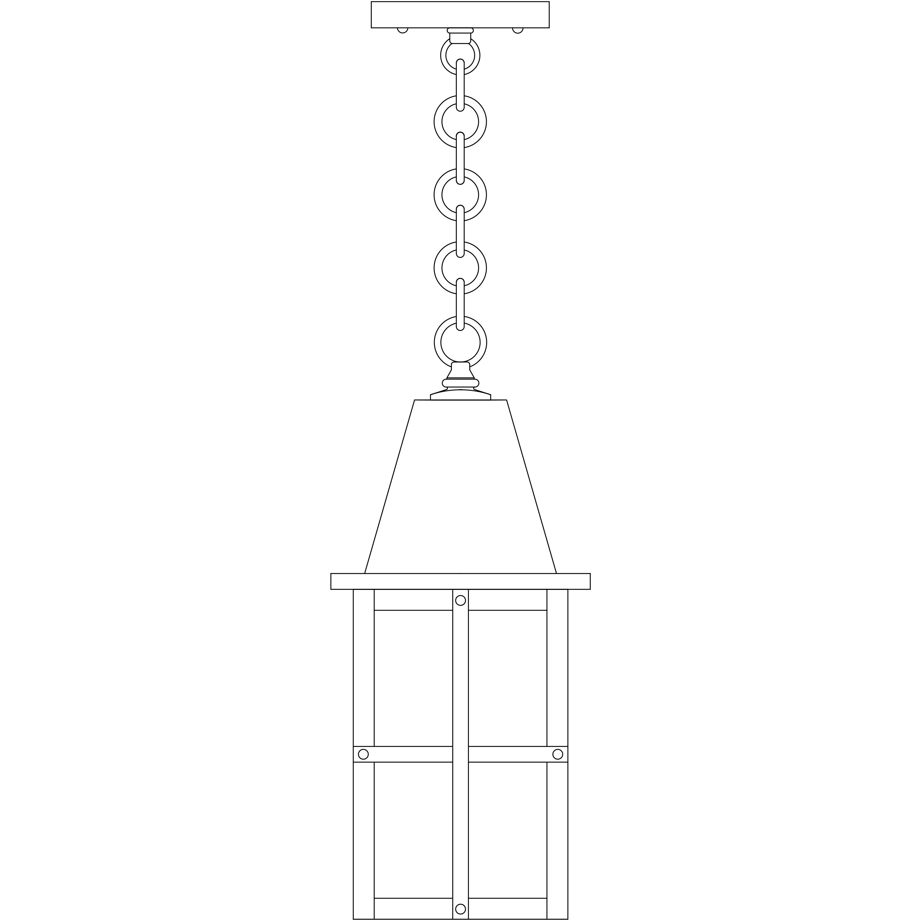 Hartford 1 Light 6 inch Mission Brown Pendant Ceiling Light in White Opalescent