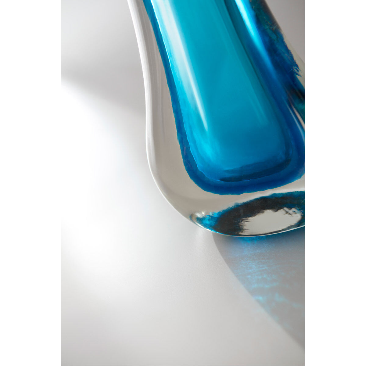 Julie Neill Christa 29.5 inch 100 watt Cerulean Blue Glass Table Lamp Portable Light, Large