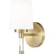 Henri 1 Light 6.5 inch Modern Gold Bathroom Vanity Wall Light