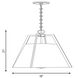 Mansfield 3 Light 18 inch Warm Brass Pendant Ceiling Light, Essentials