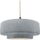 Radiance Collection - Tier Pendant Ceiling Light in Matte Black, Replaceable Bulb, Beige Twist Cord, Concrete, 14.5W x 5.25H, Form+Finish+Function