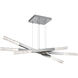 Axis LED 61.3 inch Classic Silver Linear Pendant Ceiling Light in 3000K LED, Moda Triple