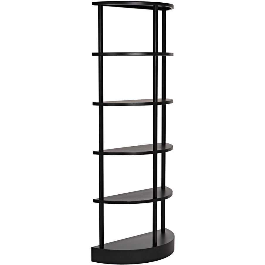 Spago Matte Black Bookcase