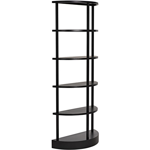 Spago Matte Black Bookcase