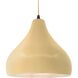 Radiance LED 13.5 inch Matte Black and Muted Yellow Pendant Ceiling Light