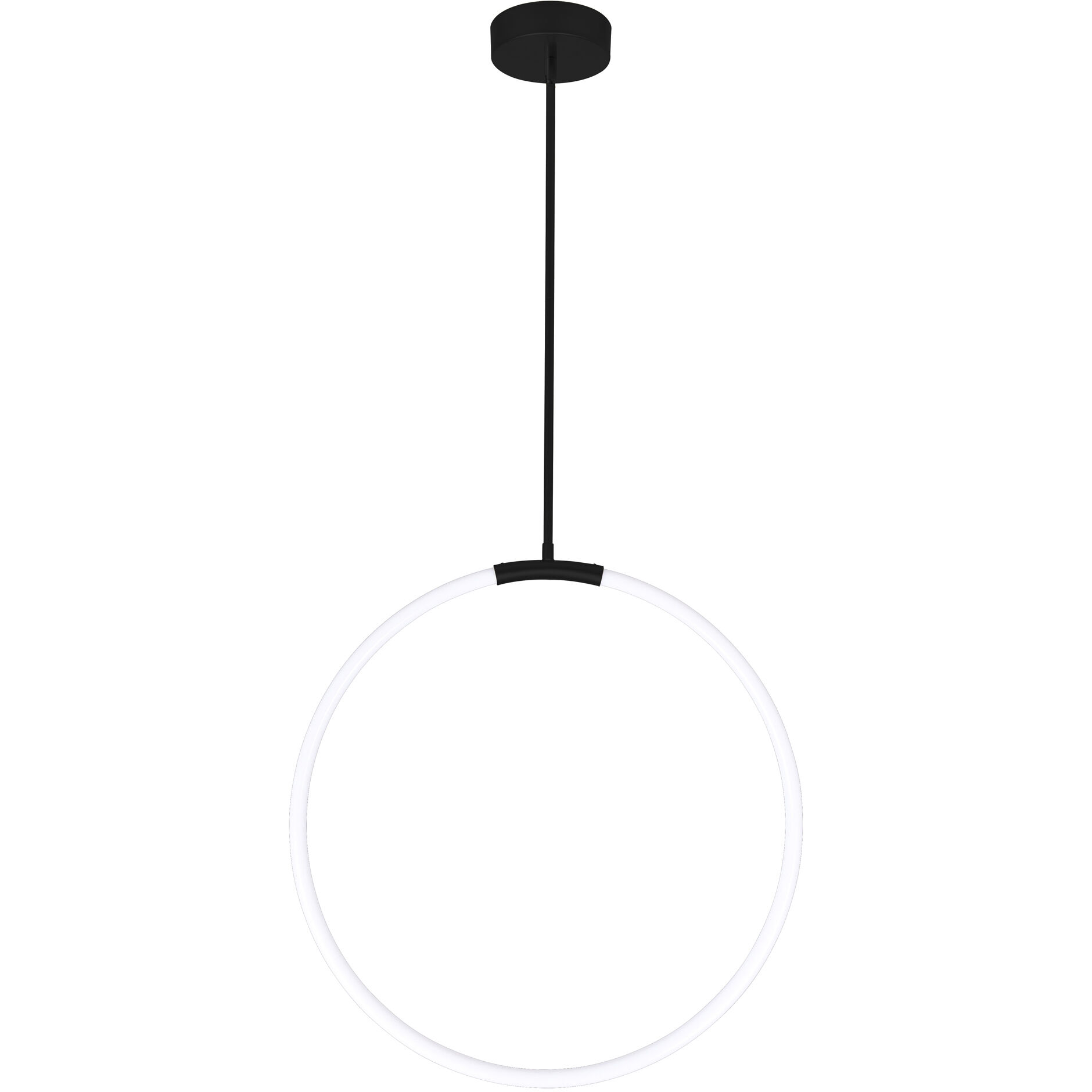 Hoops LED 5 inch Black Chandelier Ceiling Light