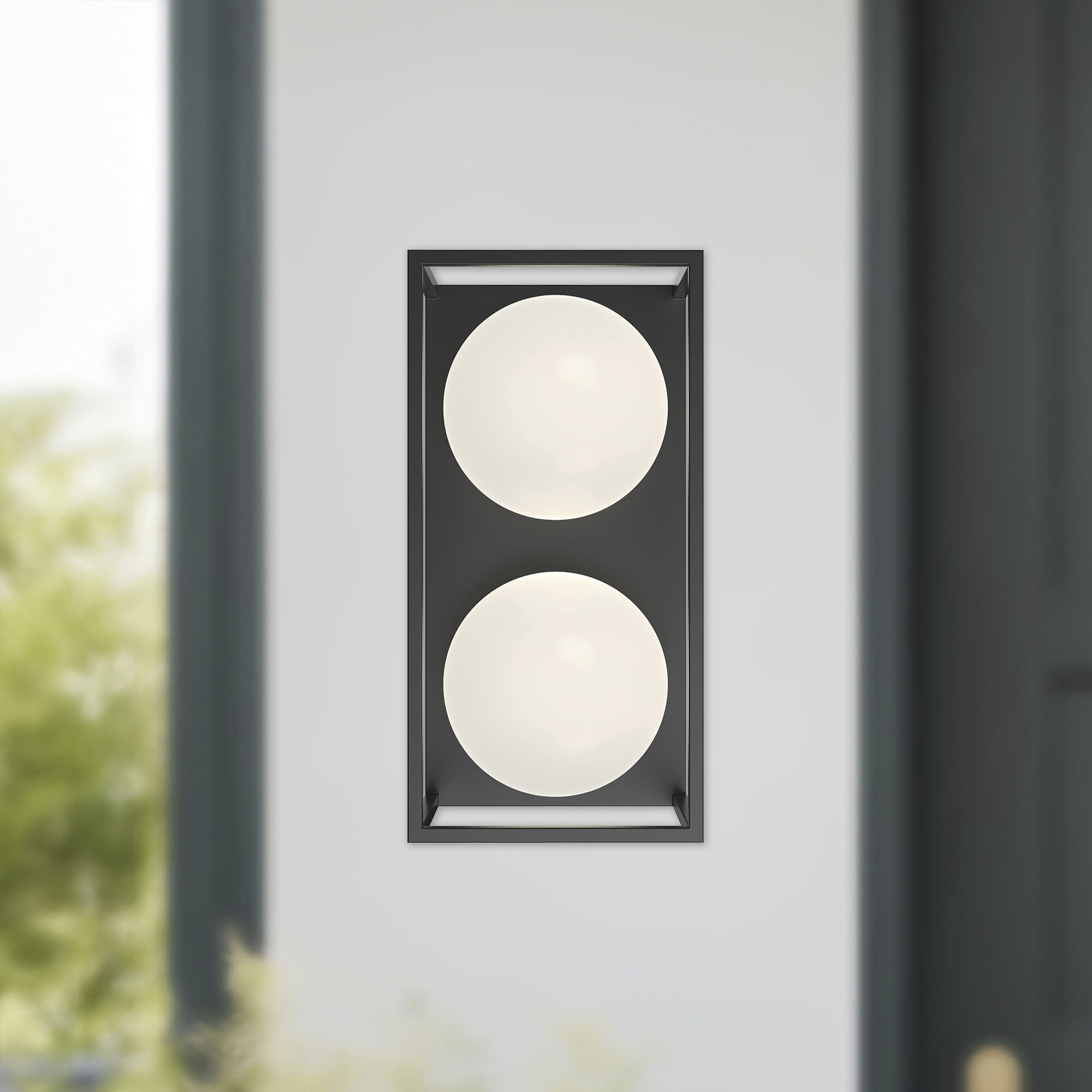 Alora Mood Amelia 2 Light 6.38 inch Black Exterior Wall Sconce