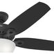 Builder 52 inch Matte Black with Matte Black/Greyed Walnut Blades Ceiling Fan