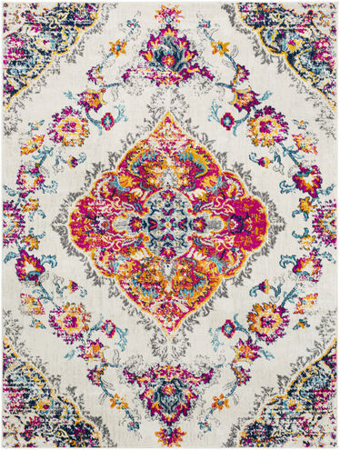 Floransa 108 X 79 inch Cream Rug in 7 x 9, Rectangle