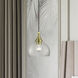 Glendon 1 Light 8.25 inch Antique Brass with Polished Brass Finish Accents Glass Pendant Ceiling Light in Antique Brass with Polished Brass Accents