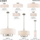 Meridian 5 Light 22 inch Brushed Nickel Semi-Flush Mount Ceiling Light