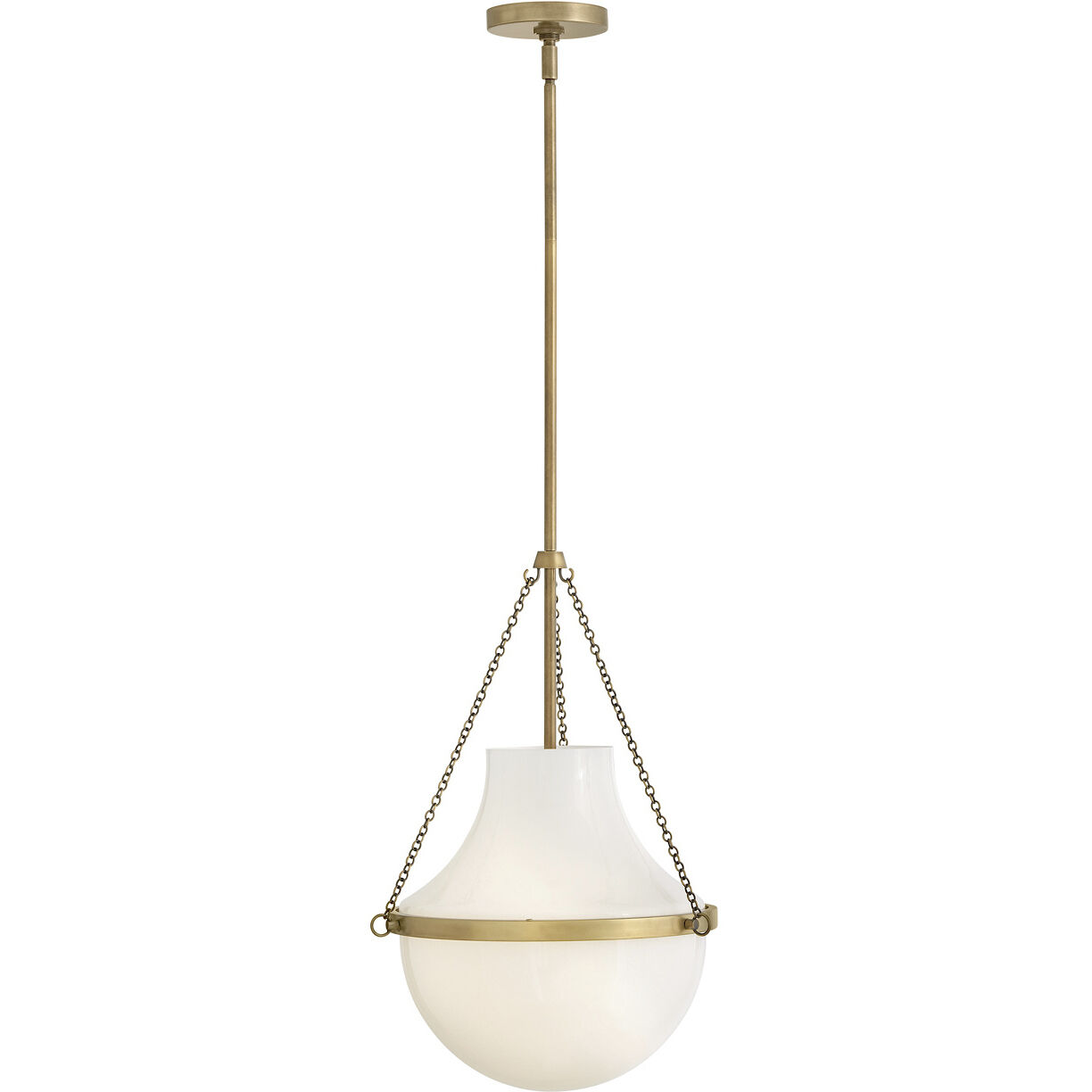 Collins 1 Light 15 inch Heritage Brass Pendant Ceiling Light