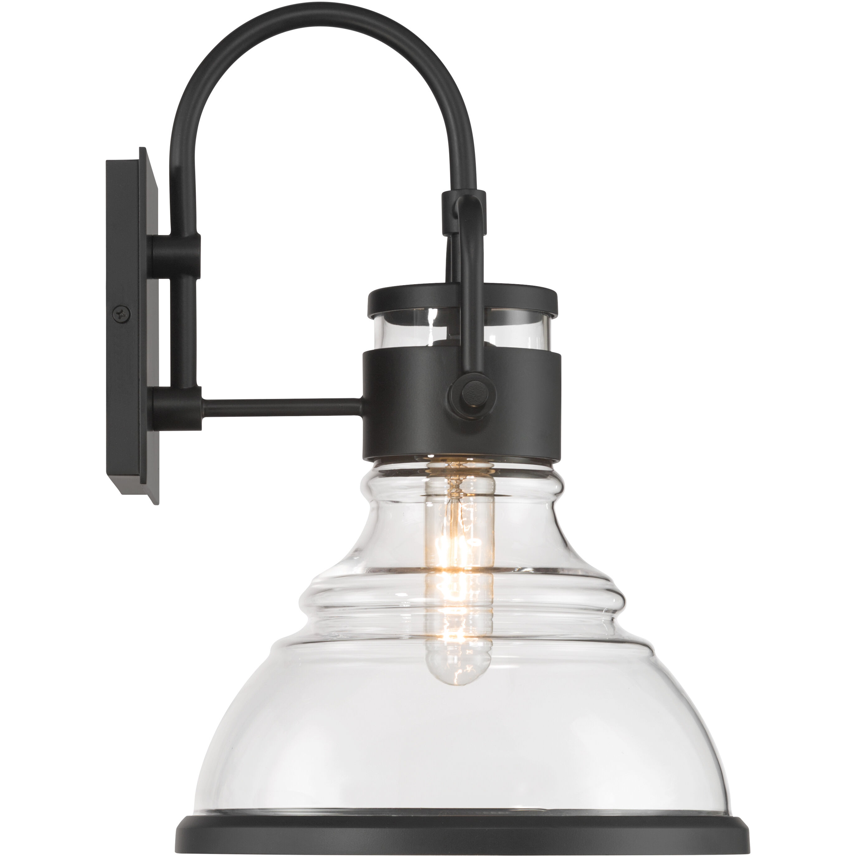 Calen 1 Light 15.5 inch Dark Matte Black Outdoor Wall Sconce