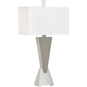 Sterling 25 inch 100.00 watt White/Cream and Silver Table Lamp Portable Light