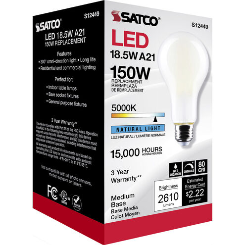Lumos LED Medium Type A21 18.50 watt 5000K Light Bulb