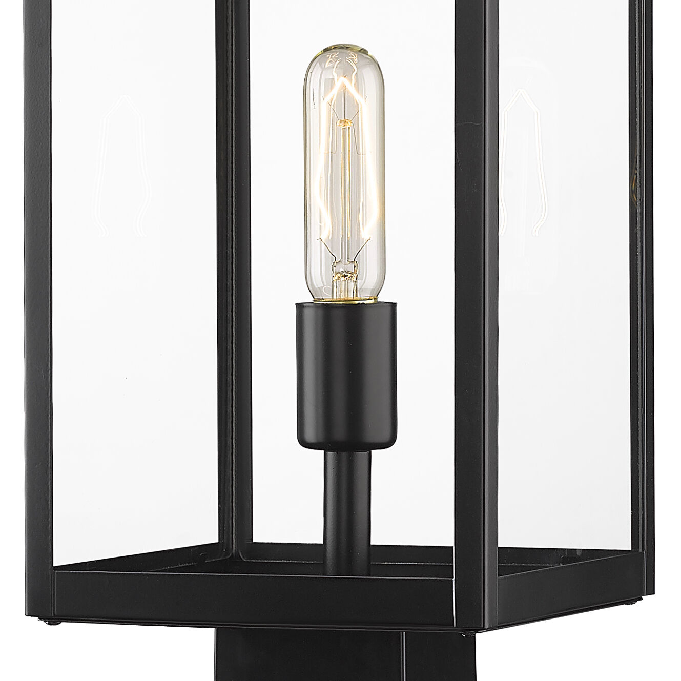 Nuri 1 Light 17.5 inch Black Outdoor Post Mount Fixture