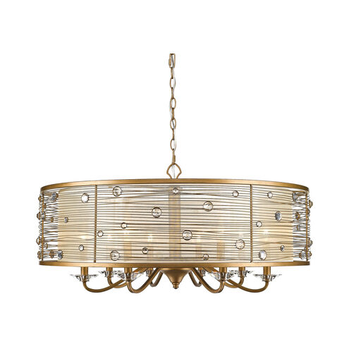 Joia 8 Light 34 inch Peruvian Gold Chandelier Ceiling Light, Large