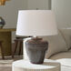 Avondale 25 inch 150.00 watt Reactive Grey Glaze Table Lamp Portable Light