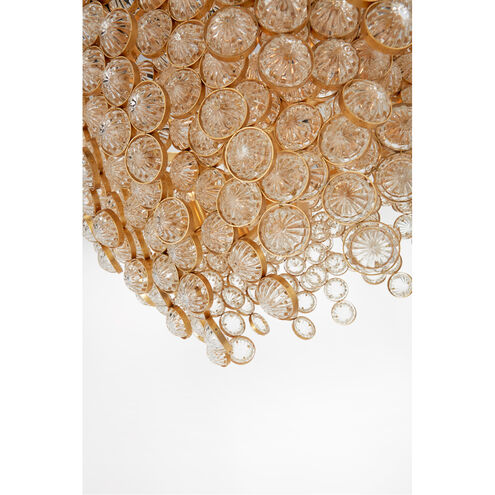 Julie Neill Milazzo 8 Light 28.5 inch Gild and Crystal Waterfall Chandelier Ceiling Light, Medium