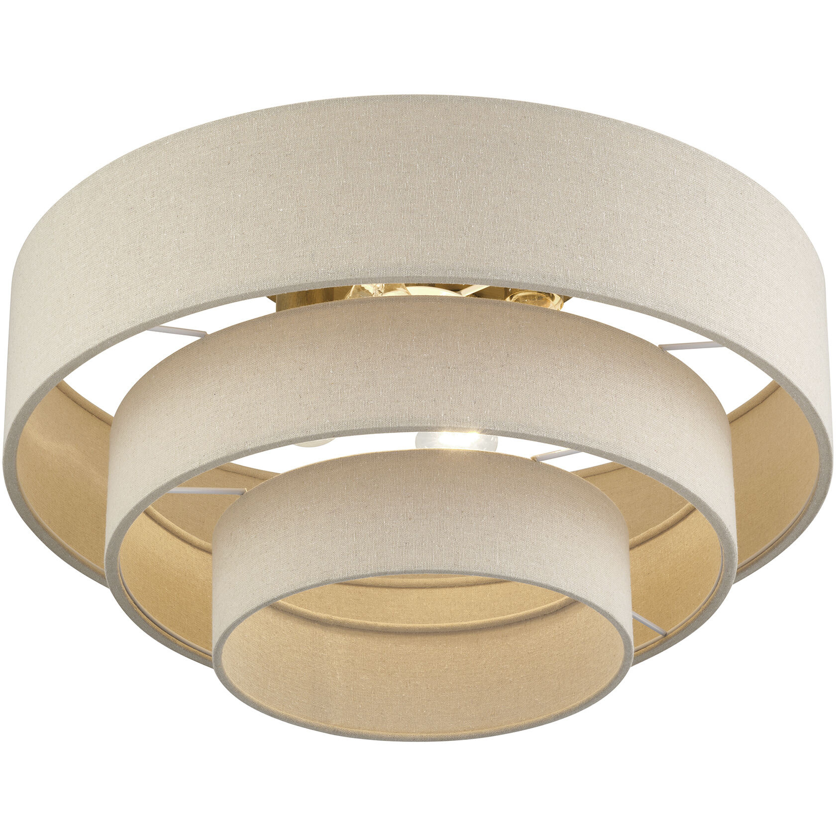 Bellingham 4 Light 21 inch Antique Gold Leaf Semi Flush Mount Ceiling Light, Extra Large