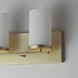 Lateral 3 Light 20 inch Satin Brass Bath Vanity Wall Light in Satin White