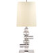 Thomas O'Brien Moreau 26 inch 60 watt Polished Nickel Table Lamp Portable Light, Medium