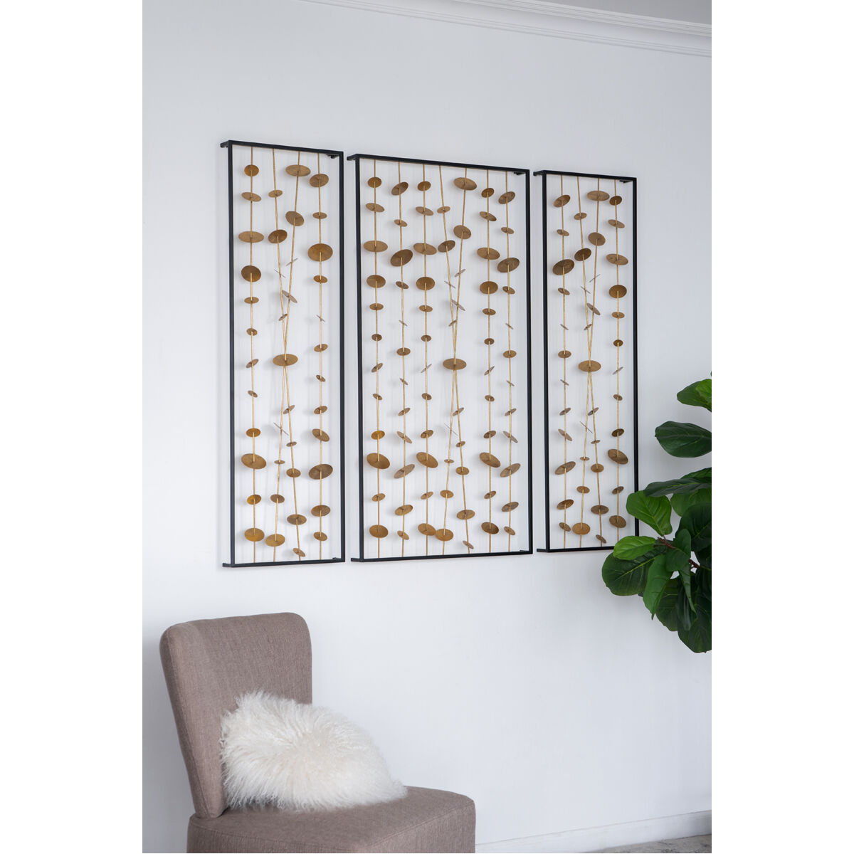 Anita Gold and Black Wall Accent