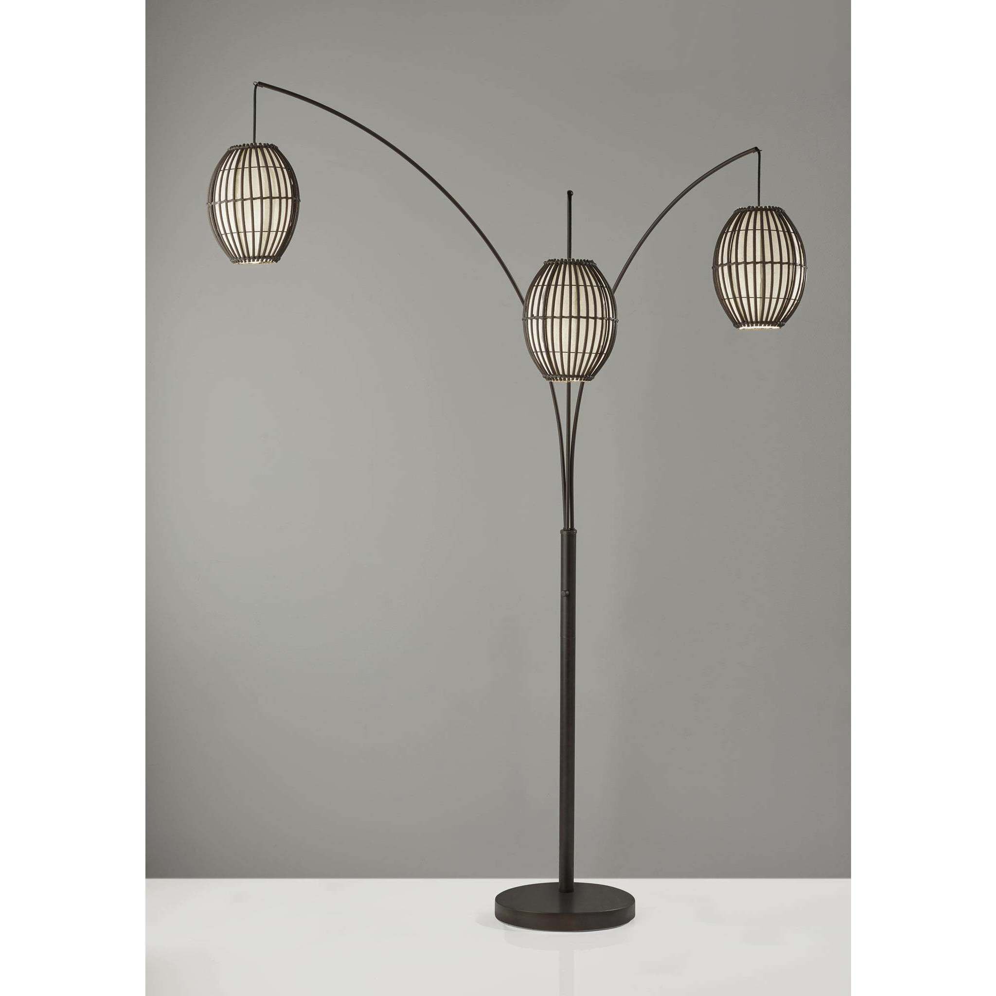 Maui 77 inch 60 watt Antique Bronze Arc Lamp Portable Light