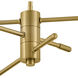 Birdie LED 30 inch Lacquered Brass with Matte White accents Chandelier Ceiling Light