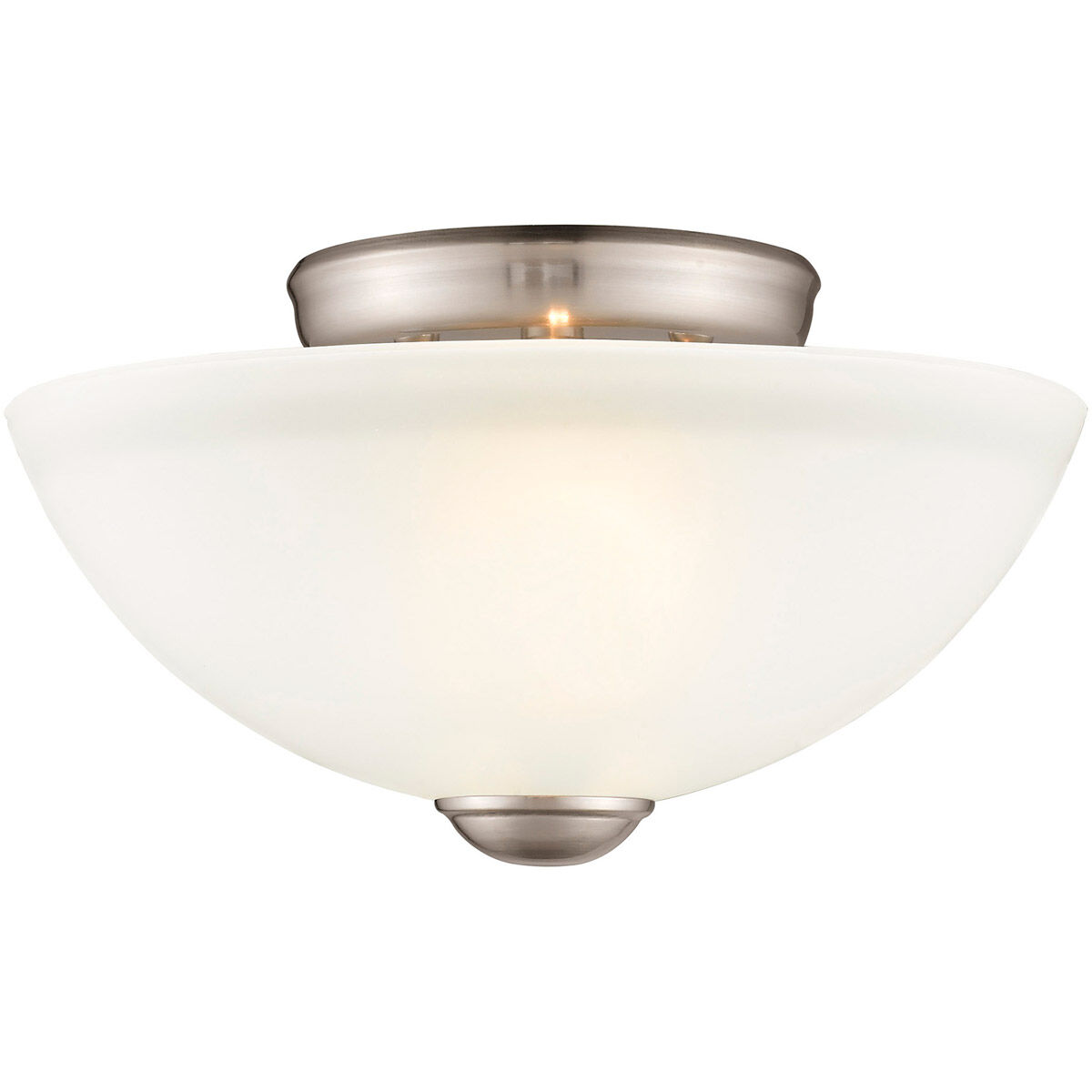 Somerset 2 Light 11 inch Brushed Nickel Semi-Flush Mount Ceiling Light