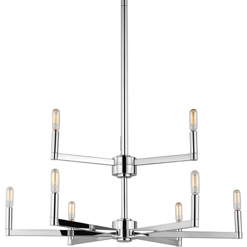 Fullton 9 Light 30 inch Chrome Chandelier Ceiling Light