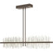 Gossamer LED 51.9 inch Bronze/Sterling Pendant Ceiling Light, Large