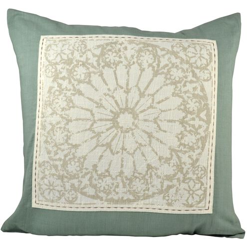 Notre Dame 20 inch Crema Pillow, Cover Only